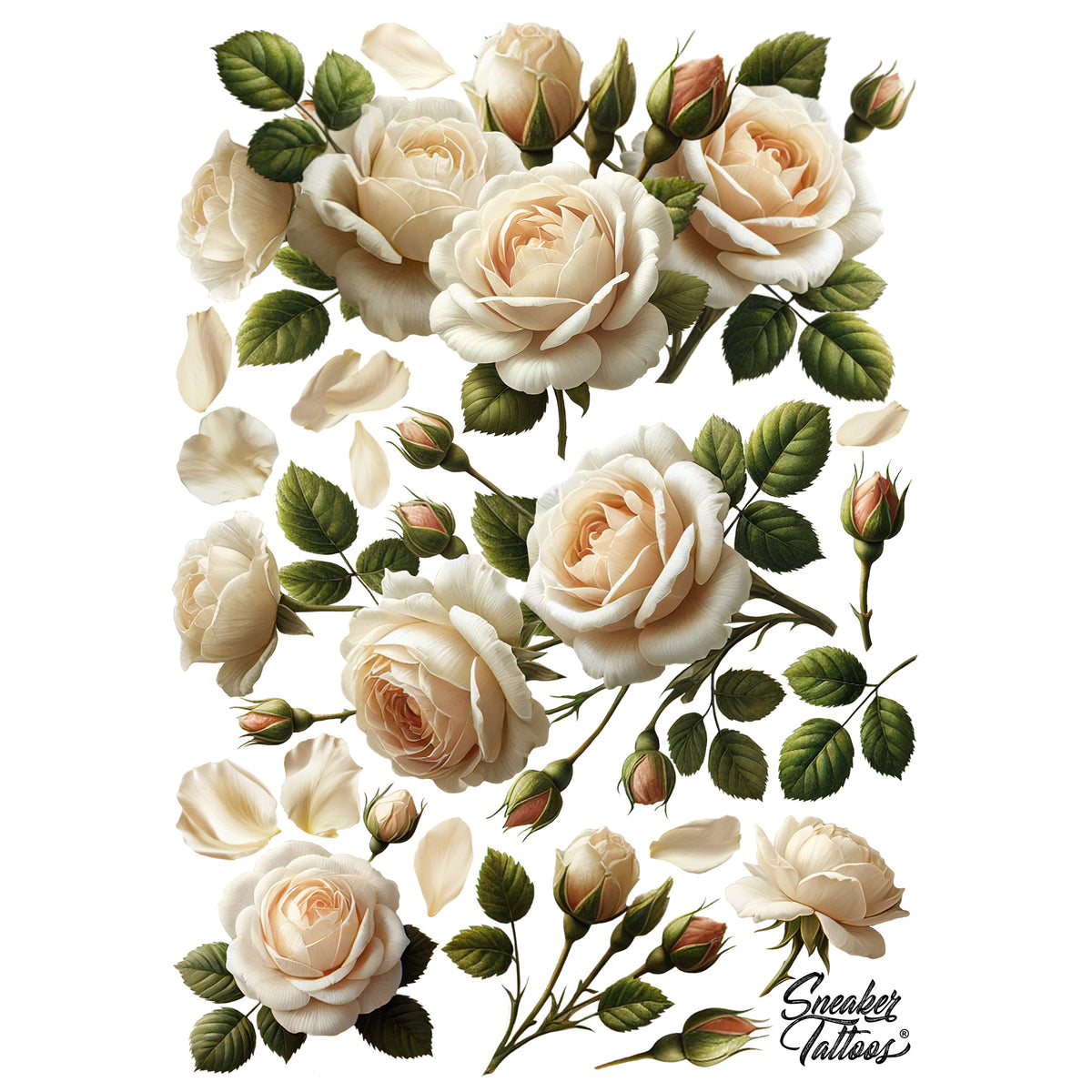 Champagne Roses Sneaker Tattoos®